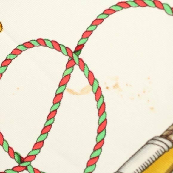 HERMES Carre 90 LES TAMBOURS Scarf Silk Red Auth 59263 - Picture 13 of 16